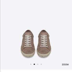 Yves Saint Laurent Dusty Pink Suede Sneakers